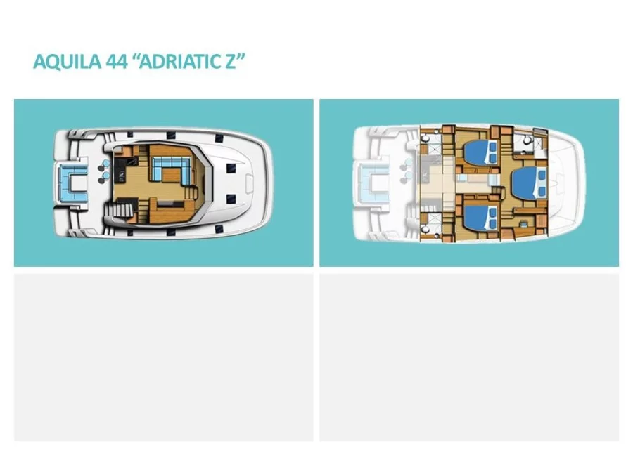 Aquila 44 Power catamaran (Adriatic Z) Plan image - 6