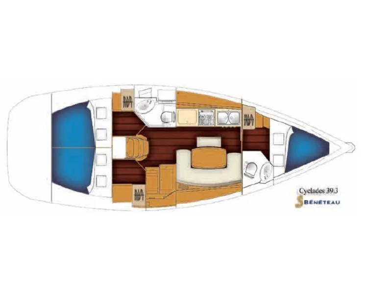 Cyclades 39.3 (Rhodes Yachting) Plan image - 9