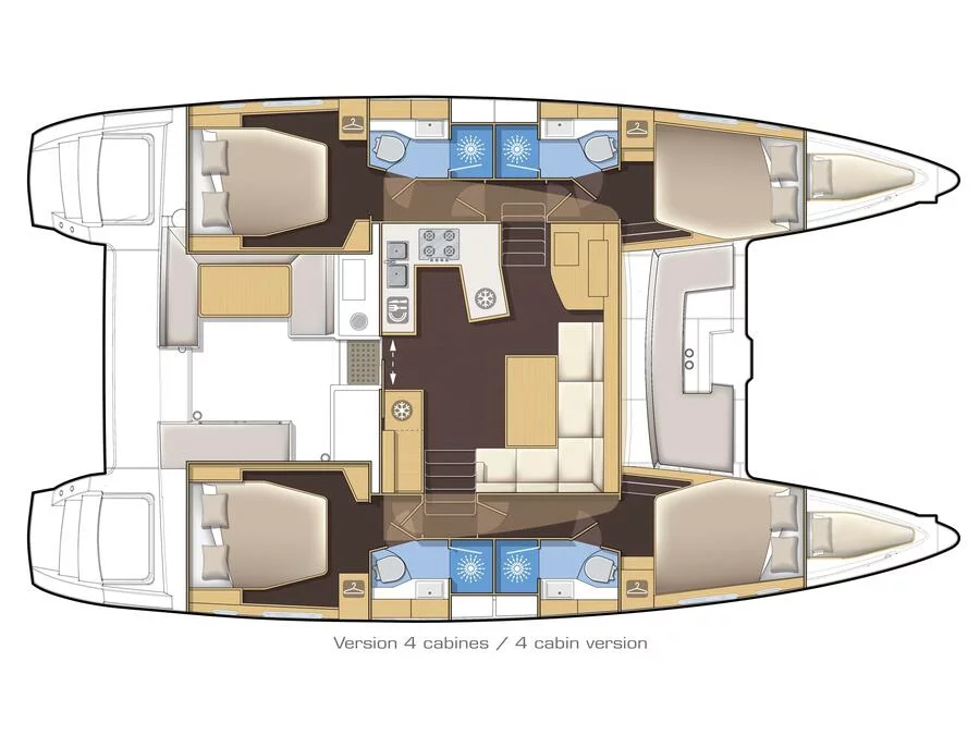 Lagoon 450 Sport (2019) equipped with generator, A (VJERA) Plan image - 10