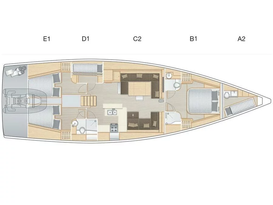 Hanse 588 - 4 cabins (EREMA) Plan image - 4