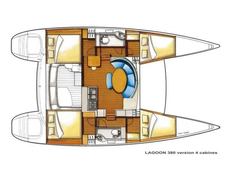 Lagoon 380 S2 (Lucky Seven (refit 2018)) Plan image - 5