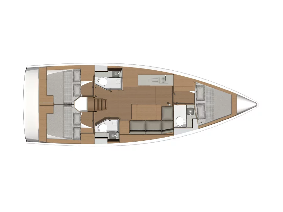 Dufour 390 Grand Large (Gin Fizz) Plan image - 2