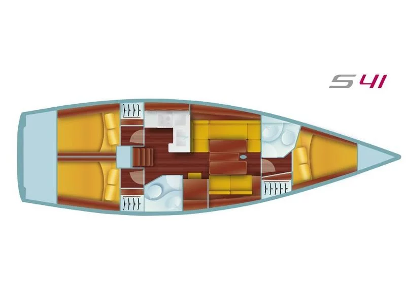Salona 41 Performance (WHITE BUTTERFLY) Plan image - 2