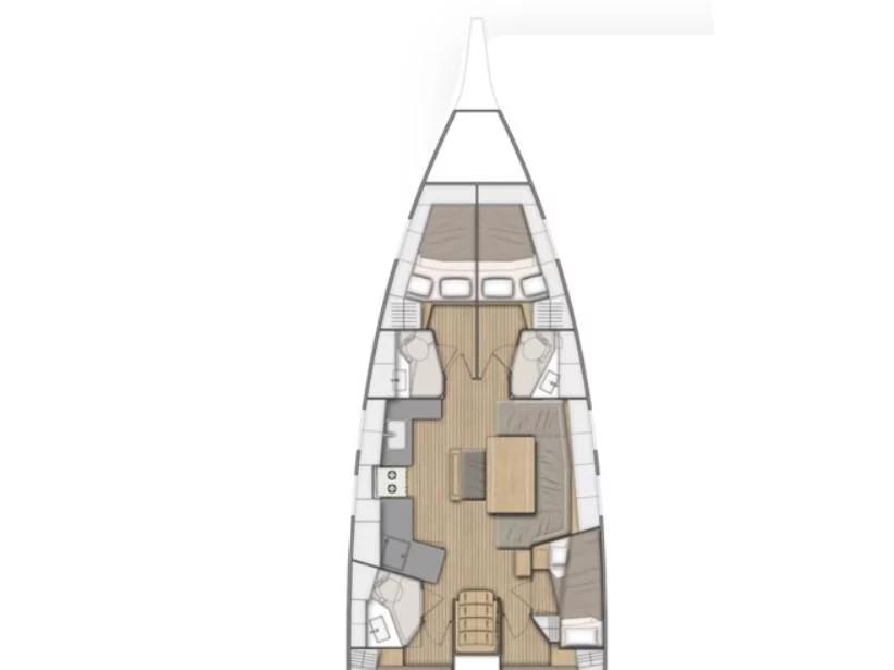 Oceanis 46.1  5 cabins (Irene) Plan image - 4