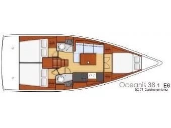 Oceanis 38.1 (Lampo) Plan image - 1