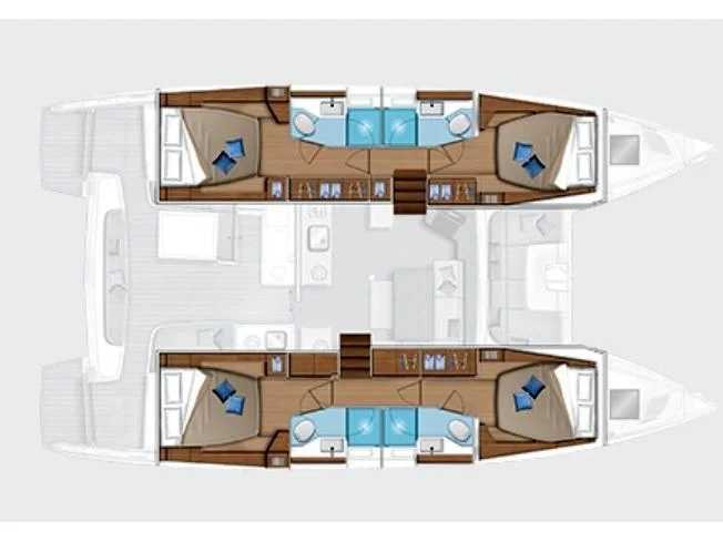 Lagoon 46 (MPLE (air condition, generator, water maker)    _Skippered Only_) Plan image - 3