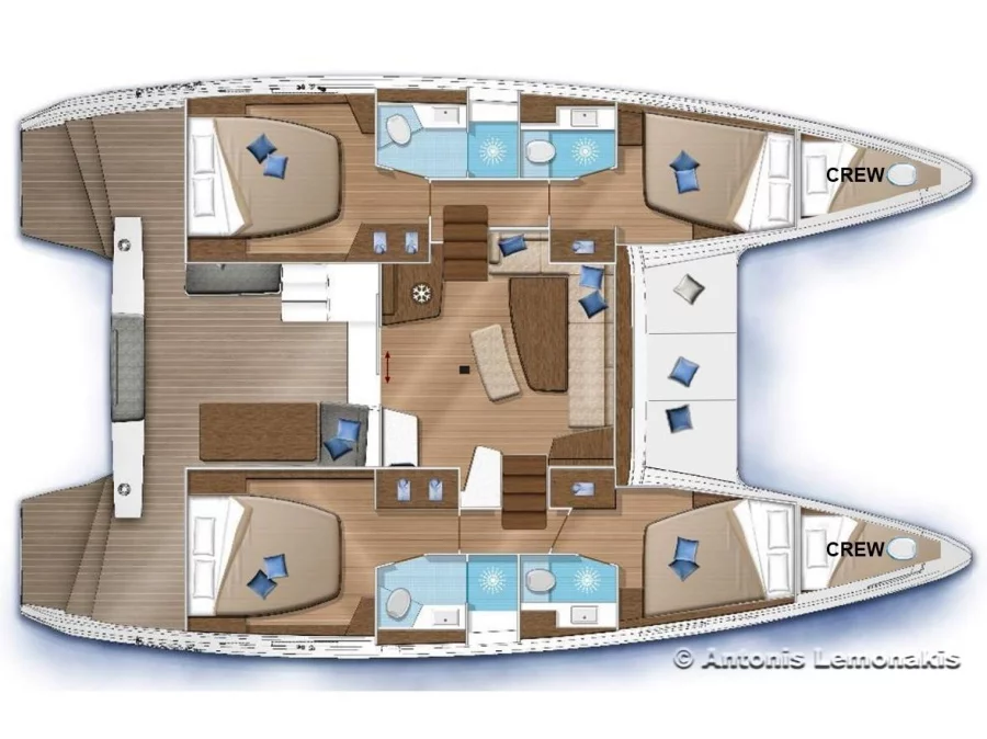 Lagoon 42 (Winny (skippered only)) Plan image - 6
