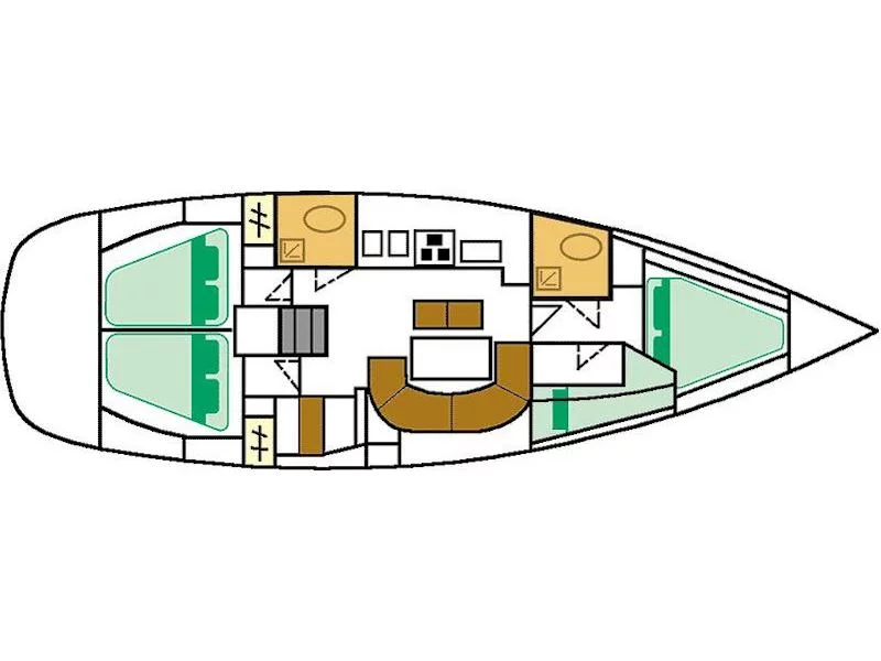 Oceanis 411 (Simonetta (Bow Thruster, electric heads, Solar Panel)) Plan image - 6