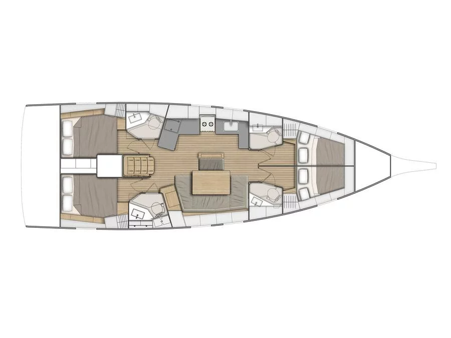 Oceanis 46.1 (Glykeria Built 2020 - Patras) Plan image - 2