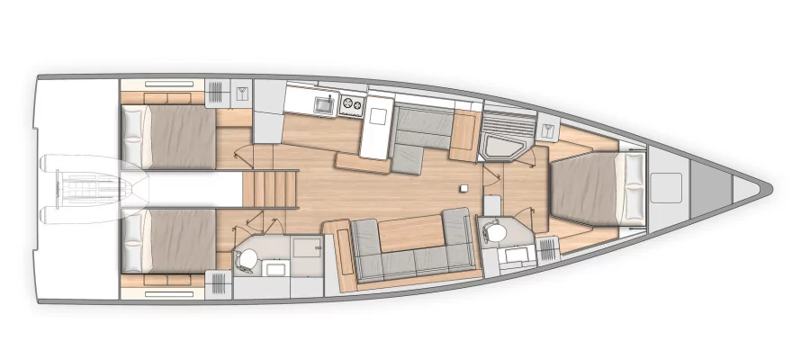 Oceanis Yacht 54 (BIG BLUE) layout - 3