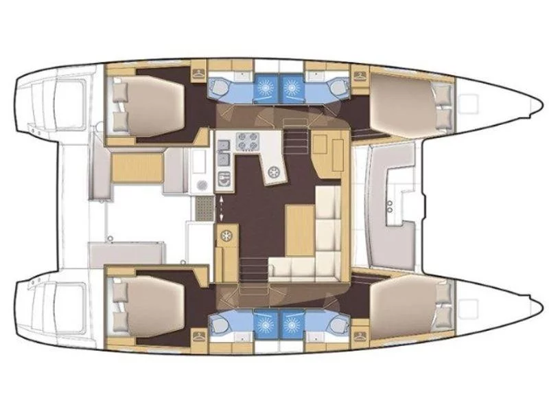 Lagoon 450  Fly (Xcape) Plan image - 3