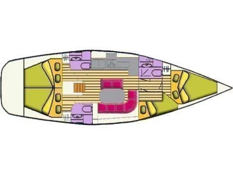 Oceanis Clipper 423 (Fomalhaut (Gnd)) Plan image - 1