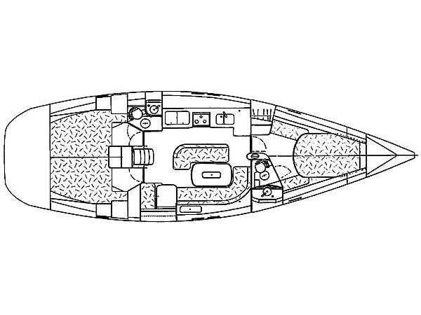 Oceanis 440 (Cabin 2 - Stern cabin - 2 persons  (Xanemos)) Plan image - 3