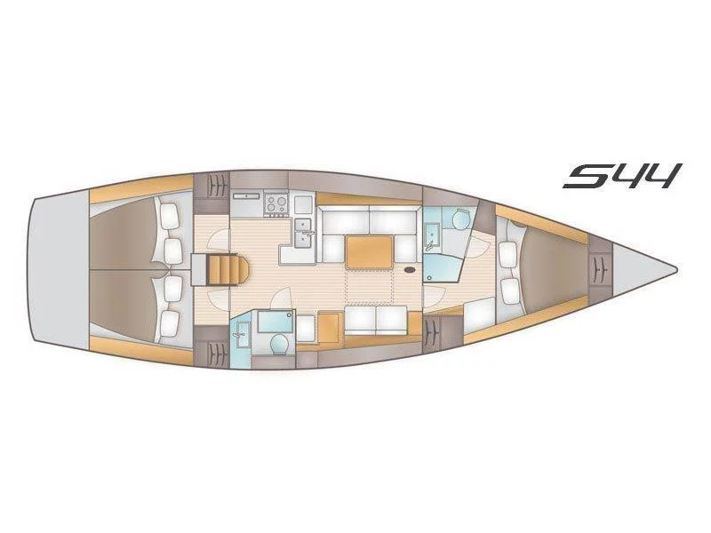 Salona 44 (Samoa, New regatta sails) Plan image - 1