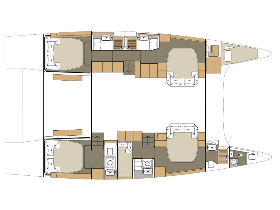 Dufour 48 Catamaran (UNO) Plan image - 18