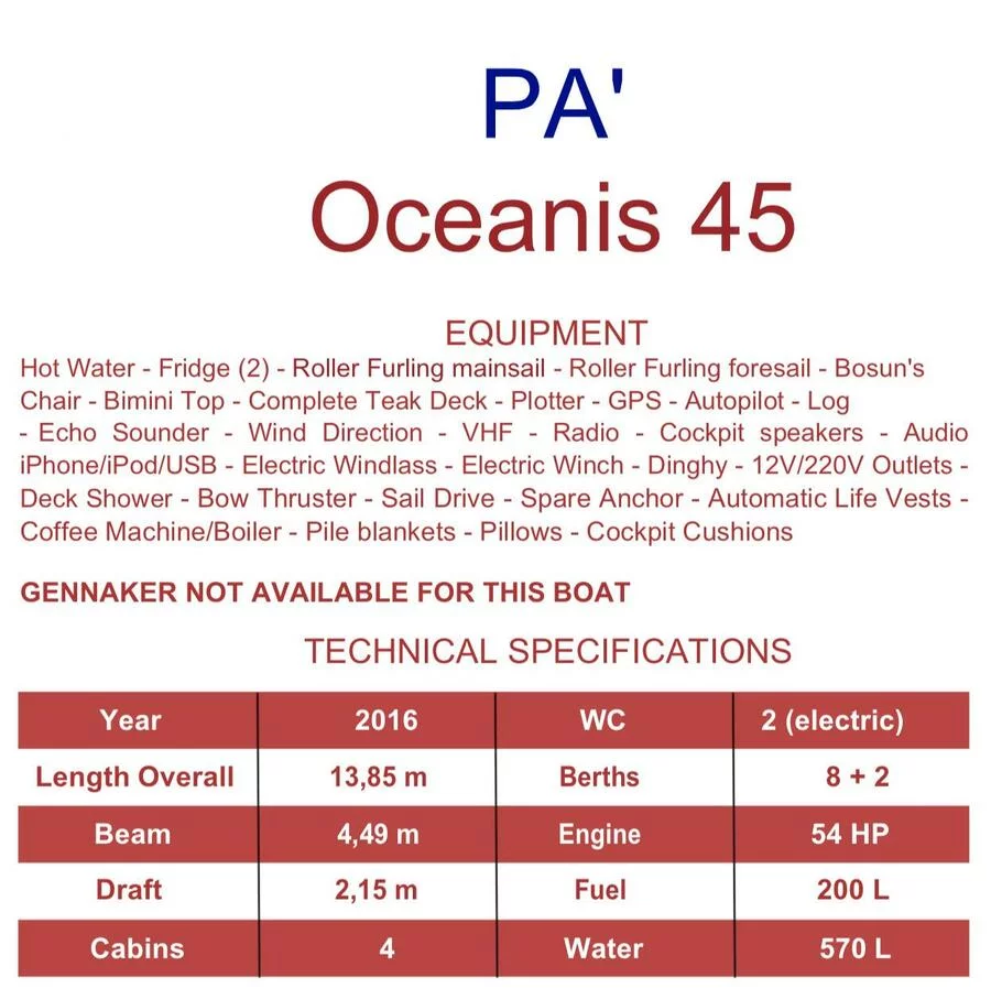 Oceanis 45 (Pa')  - 1