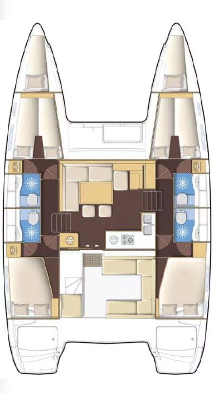Lagoon 400 S2 - 4 + 2 cab. (Treanne (Cabin charter) starboard bow)  - 1