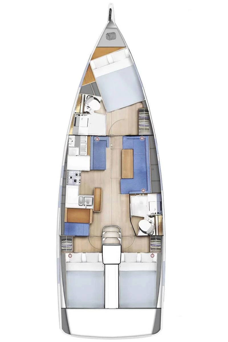 Sun Odyssey 410 - 3 cab. (Hygge)  - 1